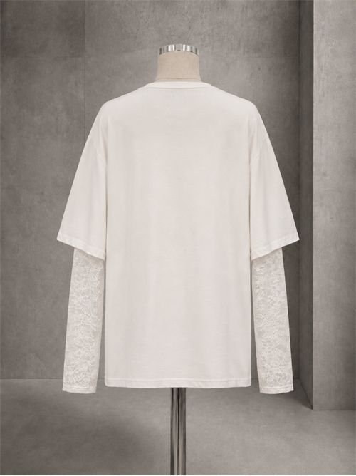 Tshirt con manica pizzo SUSY STAR | ST251182PANNA
